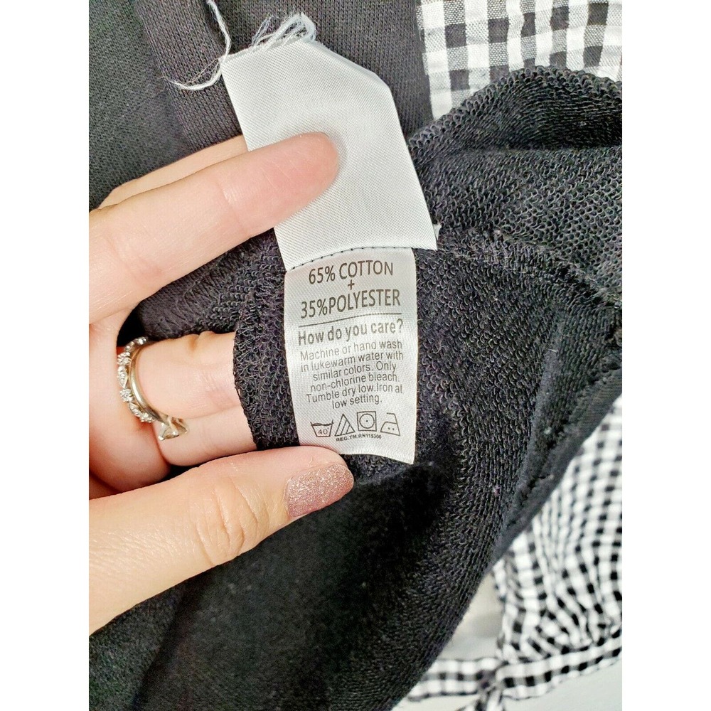 Bench "Sweet Madness" Women's Embroidered Gingham Long Sleeve Top. Size M - Picture 8 of 8